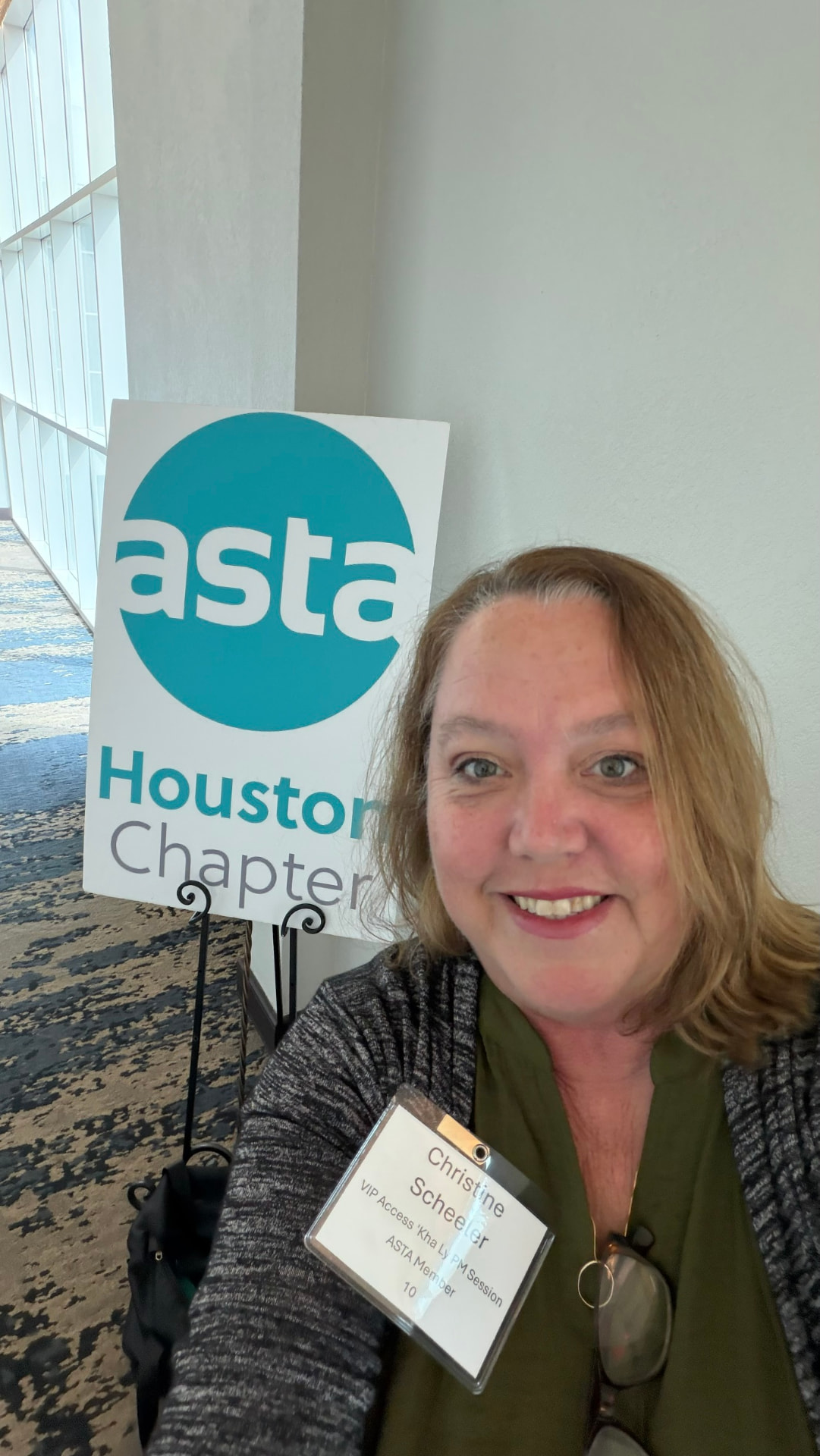 Christine Scheeler at an ASTA Houston Chapter event