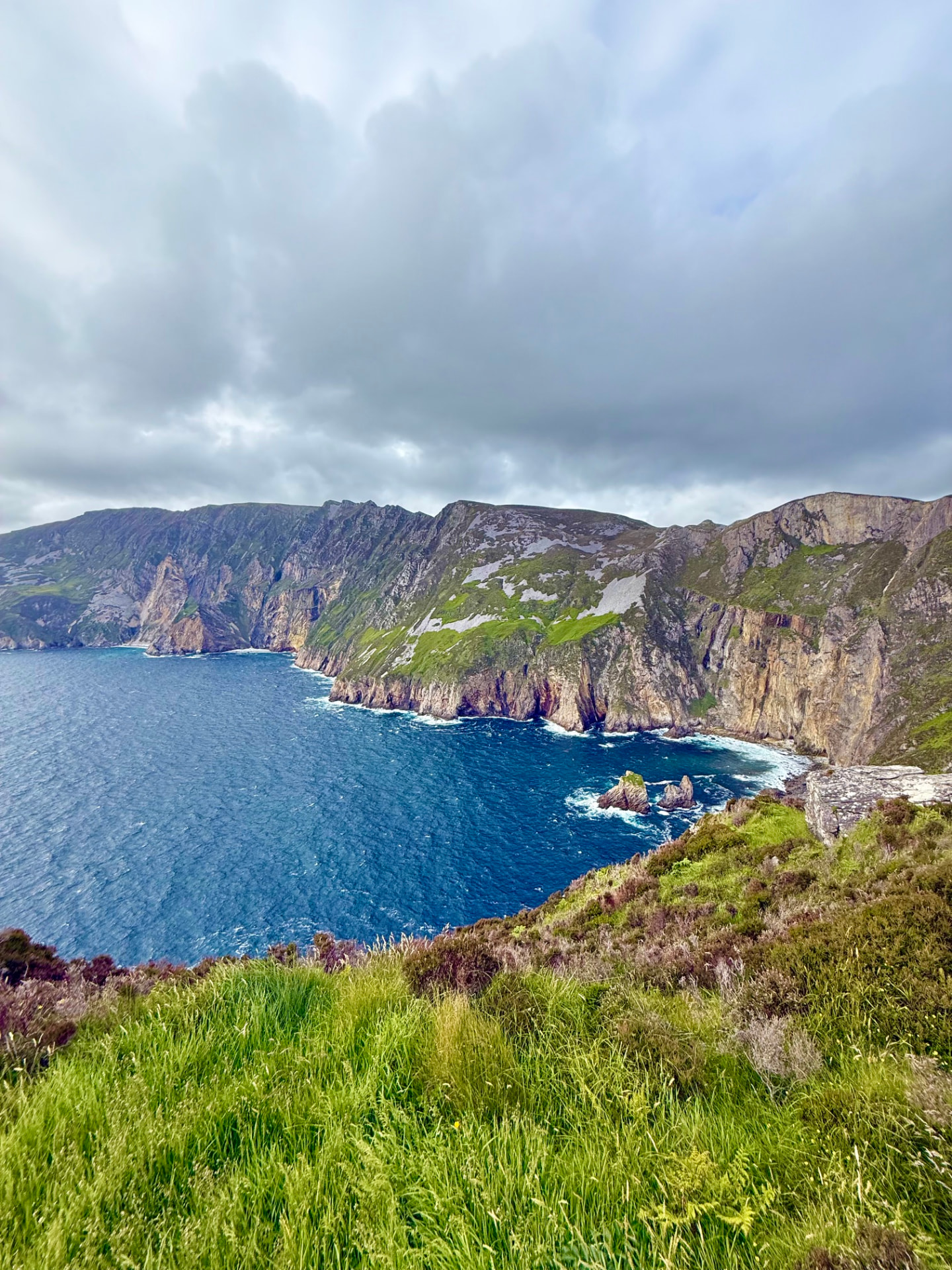 Slieve League's dramatic sea cliffs rising above the Atlantic