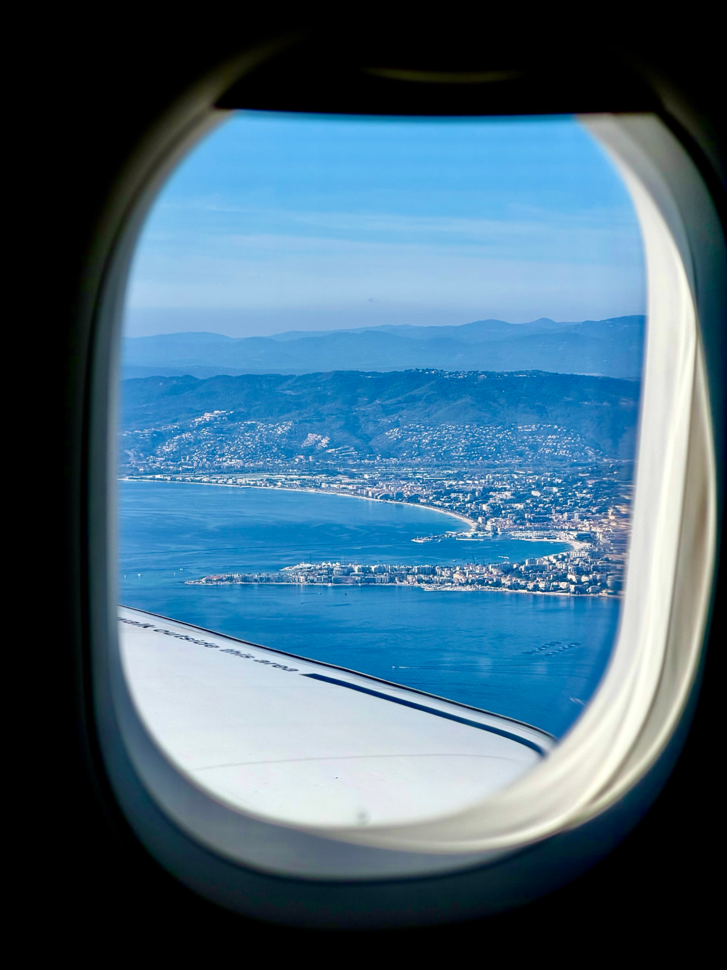 Coming in over the French Riviera
