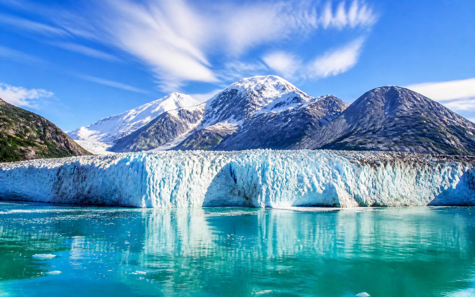 Alaska glacier and fjord landscape